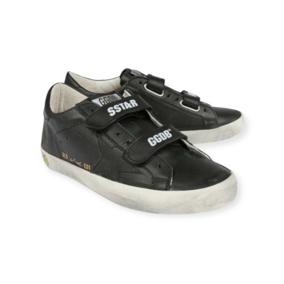 new Golden Goose ? Old School Low Top Sneaker ? Black Leather ? 26 Toddler 8